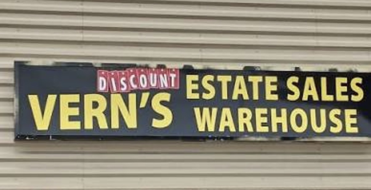 Vern's Estate Sale Warehouse sign